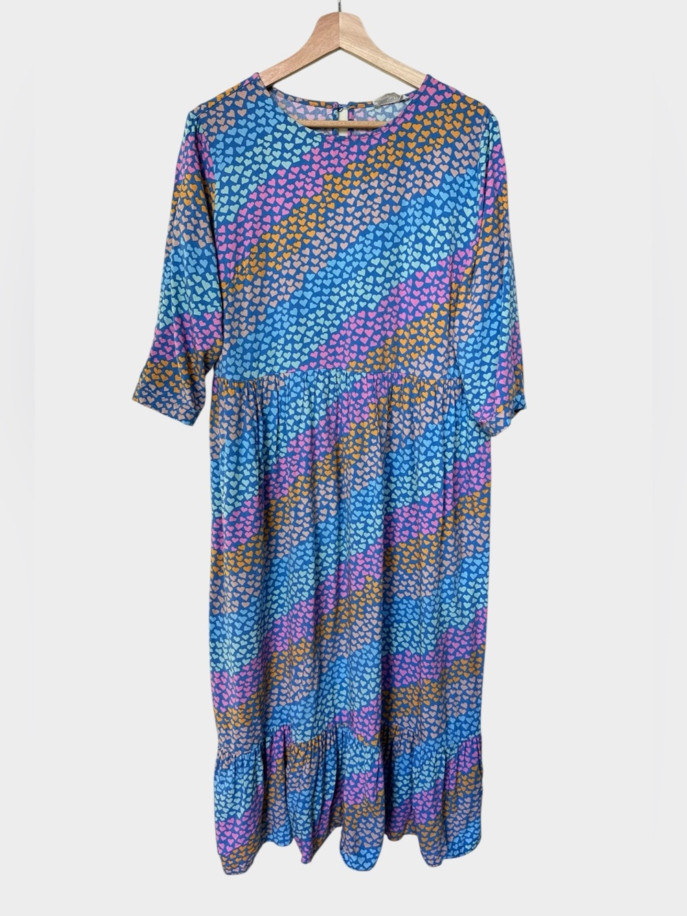 Sugarhill Brighton Tiered Maxi Dress Heart‎ Pattern size 10